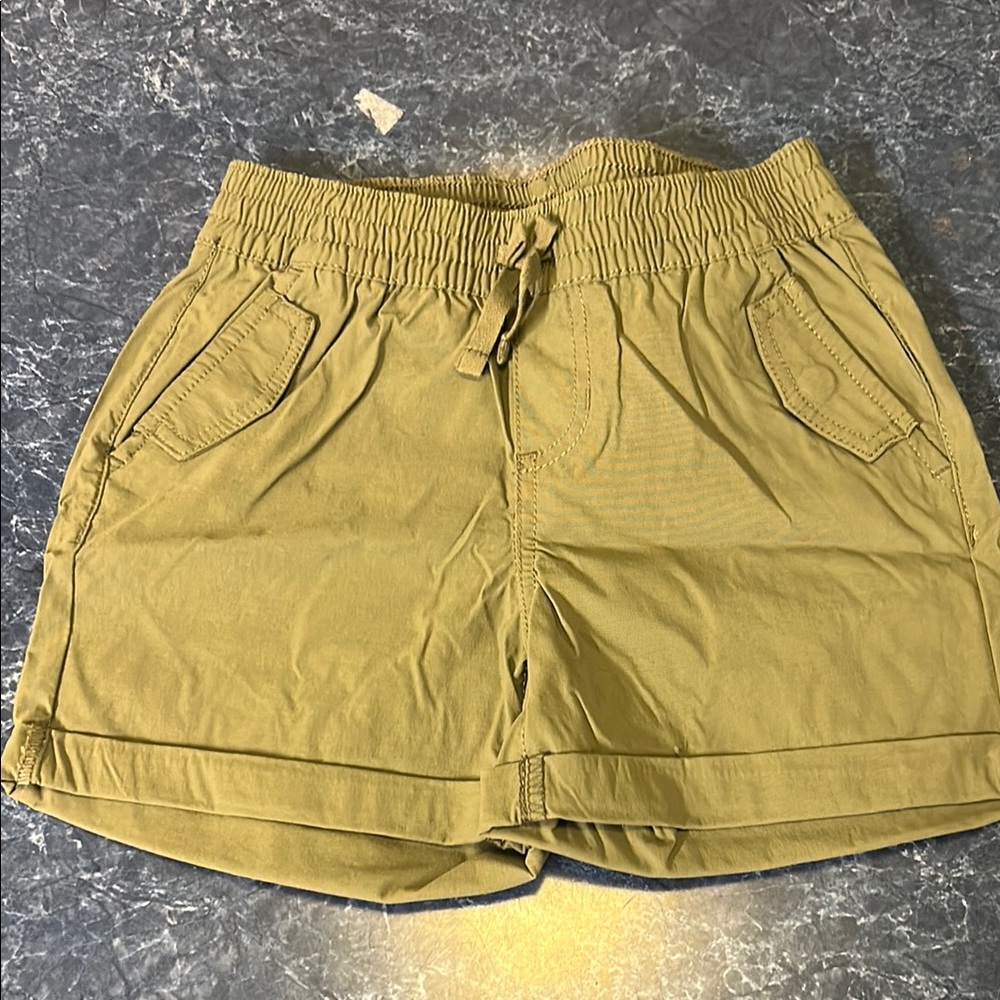 Eddie Bauer Green Casual Shorts with Elastic‎ Waistband